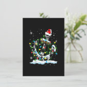 Santa Anchor Coole Weihnachtslichter Segeln Einladung (Stehend Vorderseite)