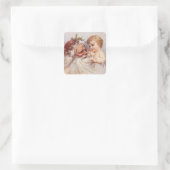 Santa and Baby - Aufkleber (Tasche)