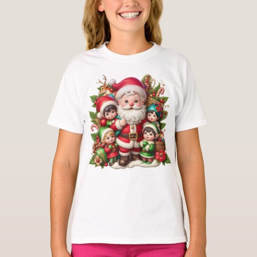 Santa and children  T-Shirt (Vorderseite)