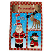 Santa and Friends Mittlere Geschenktüte (Rückseite)