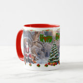 Santa and Friends wish you a Happy Holidays on a Tasse (Vorderseite Links)