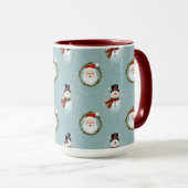 Santa And Frosty Christmas Mug Tasse (VorderseiteRechts)