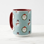 Santa And Frosty Christmas Mug Tasse (Vorderseite Links)