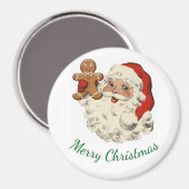 Santa And Gingerbread Man Magnet (Vorderseite/Rückseite)