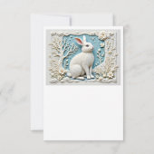 Santa and His Reindeer in Snowy Landscape (Rückseite)