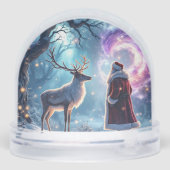 Santa and his Reindeer on Christmas Eve magic Schneekugeln (Rückseite)