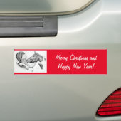 Santa-and-Horse-1 Autoaufkleber (Auf Auto)