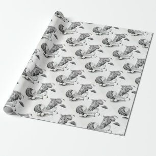 Santa-and-Horse-1 Geschenkpapier