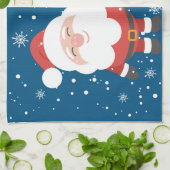 Santa and Polar Bear Geschirrtuch (Gefaltet)