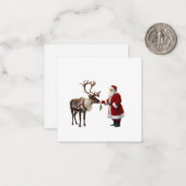 Santa and Reindeer Mitteilungskarte (Vorderseite/Rückseite Beispiel)