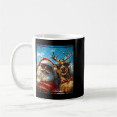 Santa And Reindeer Selfie Funny Christmas Vacation Kaffeetasse (Links)