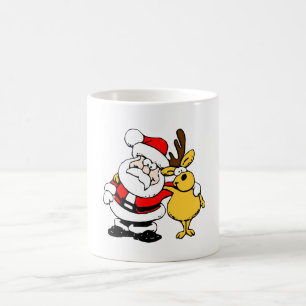 Santa and Reindeer Tasse