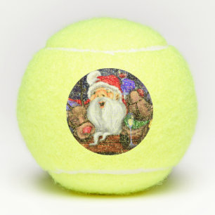 Santa and Reindeers Funny Christmas Tennis Balls Tennisbälle