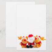 Santa and Rentiers Briefpapier (Vorne/Hinten)
