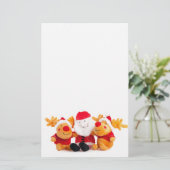 Santa and Rentiers Briefpapier (Stehend Vorderseite)