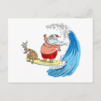 saNtA aNd RuDoLf Feiertagspostkarte