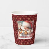 Santa and Rudolph Kids Christmas Paper Cups Pappbecher (Rückseite)
