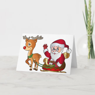 Santa_and_Rudolph_PNG_Clipart_Image Feiertagskarte