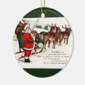 Santa and Sleigh mit Rentier Circle Ornament (Links)