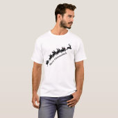 Santa and Sleigh Silhouette Chrismukkah T - Shirt (Vorne ganz)