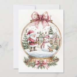 Santa and Snowman Feiertagskarte