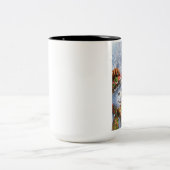 Santa and snowman zweifarbige tasse (Mittel)