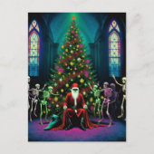 Santa and the Dancing Skeletons Postkarte (Vorderseite)