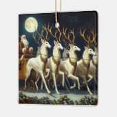Santa and Zoi Deer Keramikornament (Links)