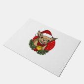 Santa angry Chihuahua Weihnachten Klassischer T - Fußmatte (Schrägansicht)