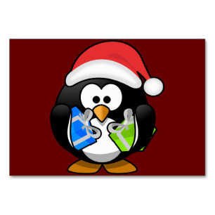 Santa Animal Penguin Party Toys Reiseziel Tischnummer