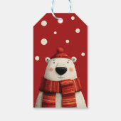 Santa Animals Festliche Weihnachten Kindergeburtst Geschenkanhänger (Rückseite)