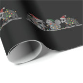 Santa Animals Xmas Silly Racoon Opossum Squirrel Geschenkpapier (Rolleneckpunkt)