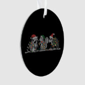 Santa Animals Xmas Silly Racoon Opossum Squirrel Ornament (Vorderseite)