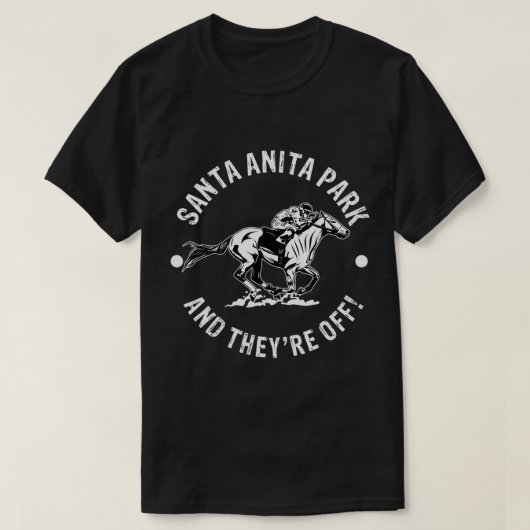 Santa Anita Park Racetrack Racing Reitsport Reitsp T-Shirt (Design vorne)