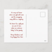 Santa Ankündigung Baby auf dem Weg Postkarte (Rückseite)