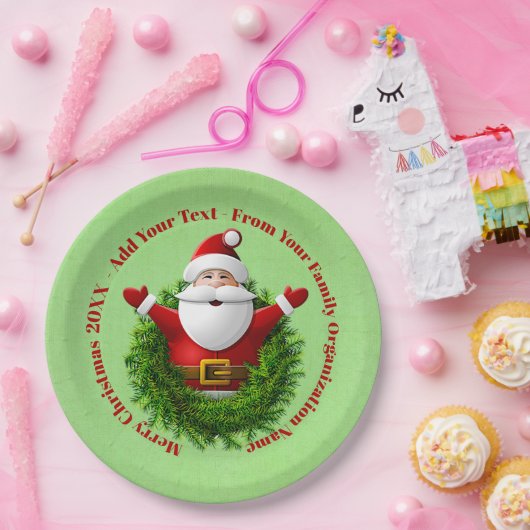 Santa Anuncing Collection Set Pappteller (Party)