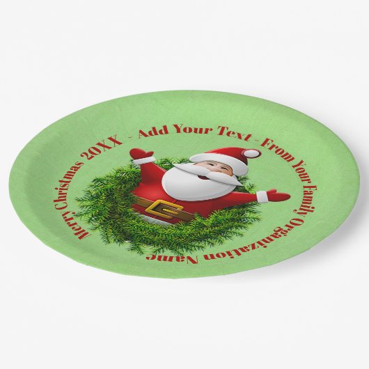 Santa Anuncing Collection Set Pappteller (Schrägansicht)