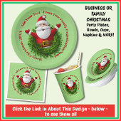 Santa Anuncing Collection Set Pappteller