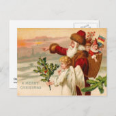 Santa-Anzeige Feiertagspostkarte (Vorne/Hinten)