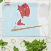 Santa Anzug auf der Clothesline Weihnachtsküche Ha Handtuch (Gefaltet)