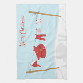 Santa Anzug auf der Clothesline Weihnachtsküche Ha Handtuch (Vertikal)
