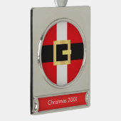Santa Anzug Banner-Ornament Silber (Rechts)