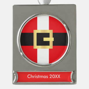Santa Anzug Banner-Ornament Silber