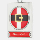 Santa Anzug Banner-Ornament Silber (Links)