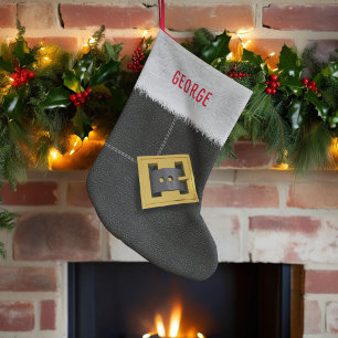 Santa Anzug Black Boot Buckle Kids Großer Weihnachtsstrumpf