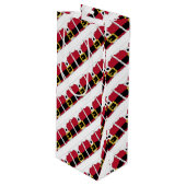 Santa Anzug Geschenktüte Für Weinflaschen (Vorderseite Schrägansicht)