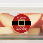 Santa Anzug Goldgürtel Weihnachten Personalisiert Etiketten (Befestigt)