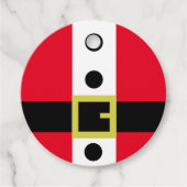 Santa Anzug Personalisierte Namen und Geschenktast Geschenkanhänger (Vorderseite)