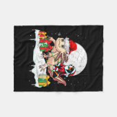 Santa Appenzeller Sennenhund Riding Axolotl Christ Fleecedecke (Vorderseite (Horizontal))