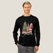 Santa Approved-Merry Christmas Tri-Blend Shirt (Volle Vorderseite)